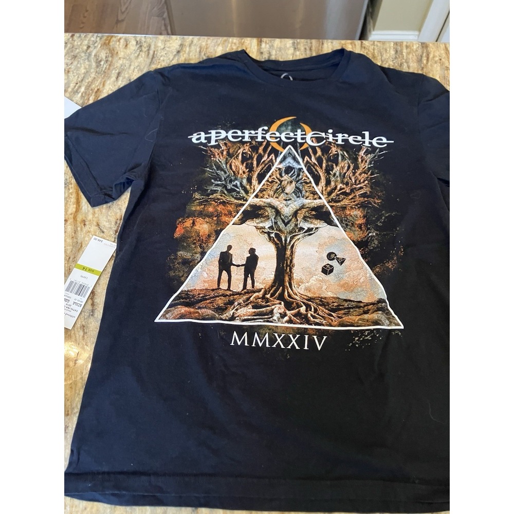 A Perfect Circle American Band Rock Metal  T-Shirt NWOT Size M Black Tour Dates